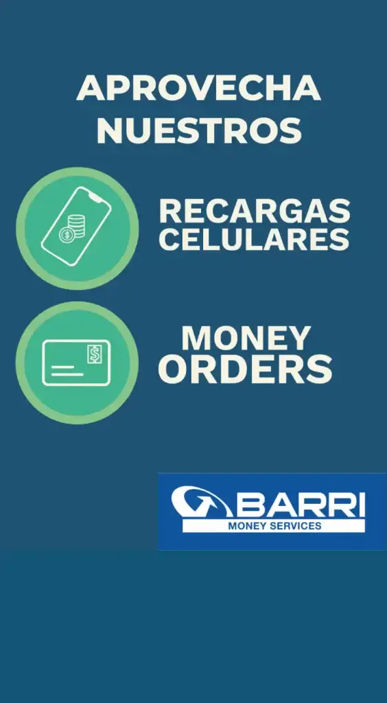 Recarga de celulares y money orders en supermercado latino en Tulsa Oklahoma. -